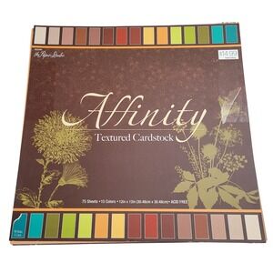 The Paper Studio Affinity Textured Cardstock Pad 12x12 75 Sheets Multicolor
